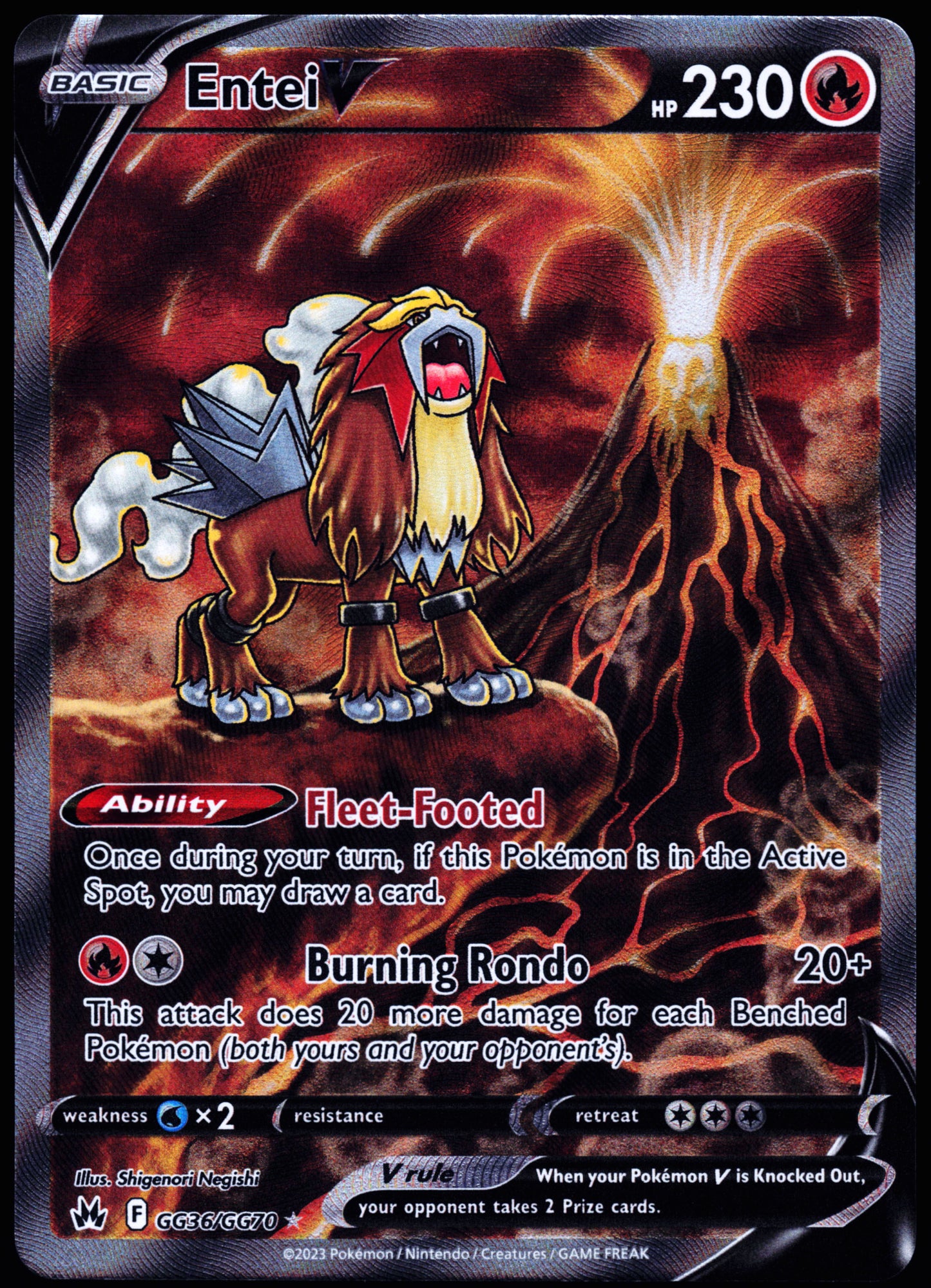 Crown Zenith: Galarian Gallery #GG36/GG70 Entei V