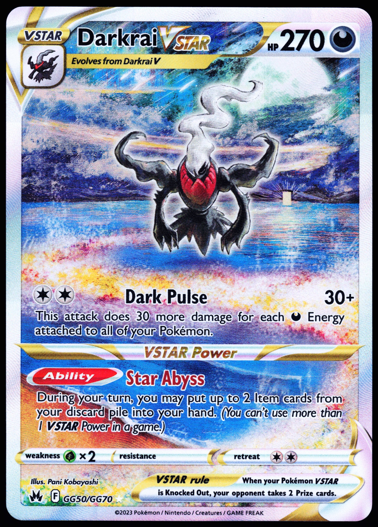 Crown Zenith: Galarian Gallery #GG50/GG70 Darkrai VSTAR