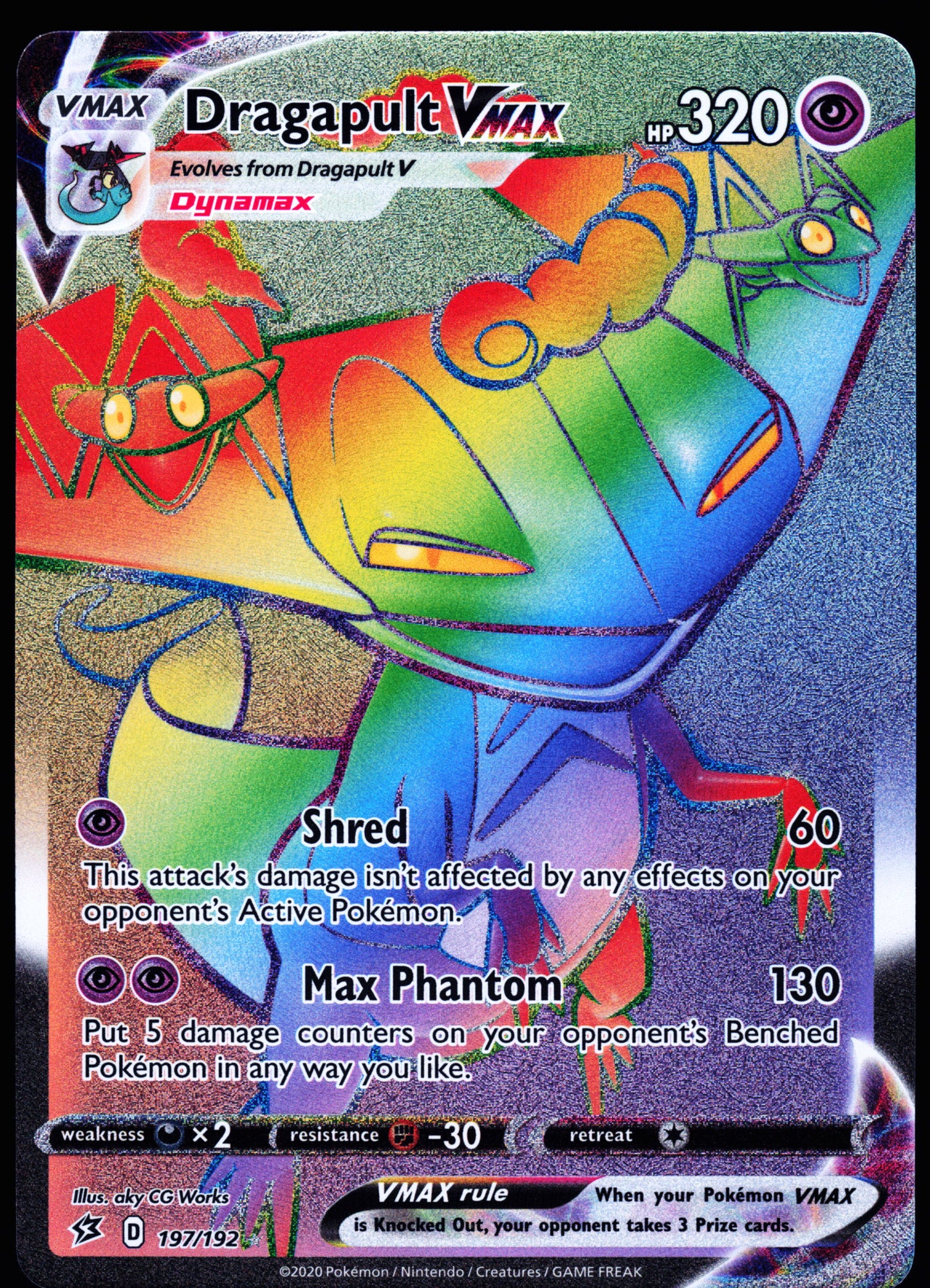 SWSH02: Rebel Clash #197/192 Dragapult VMAX (Secret)