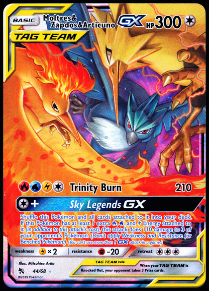 Hidden Fates #44/68 Moltres & Zapdos & Articuno GX