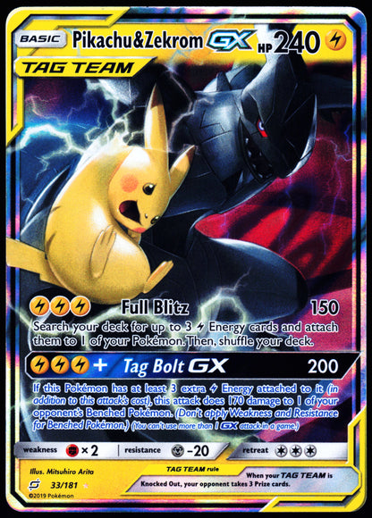 SM - Team Up #33/181 Pikachu & Zekrom GX