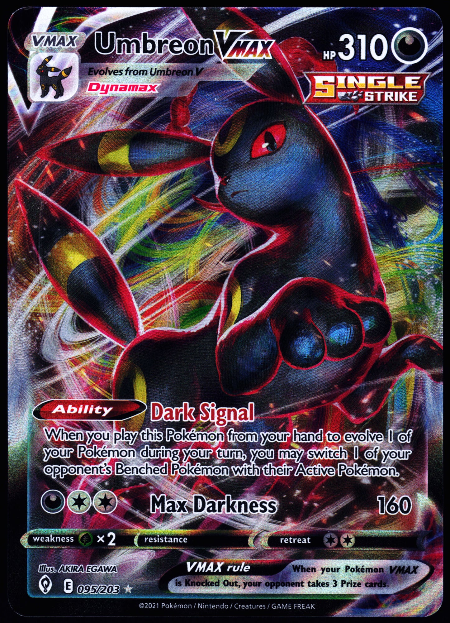 SWSH07: Evolving Skies #095/203 Umbreon VMAX