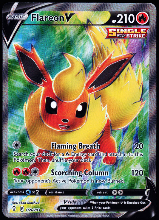 SWSH07: Evolving Skies #169/203 Flareon V (Full Art)