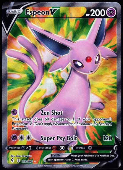 SWSH07: Evolving Skies #179/203 Espeon V (Full Art)