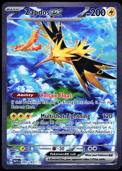 SV: Scarlet & Violet 151 #202/165 Zapdos ex