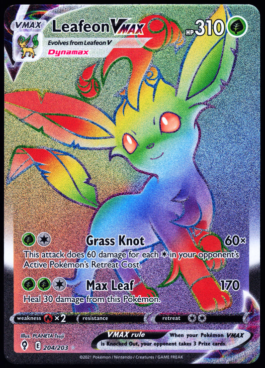 SWSH07: Evolving Skies #204/203 Leafeon VMAX (Secret)
