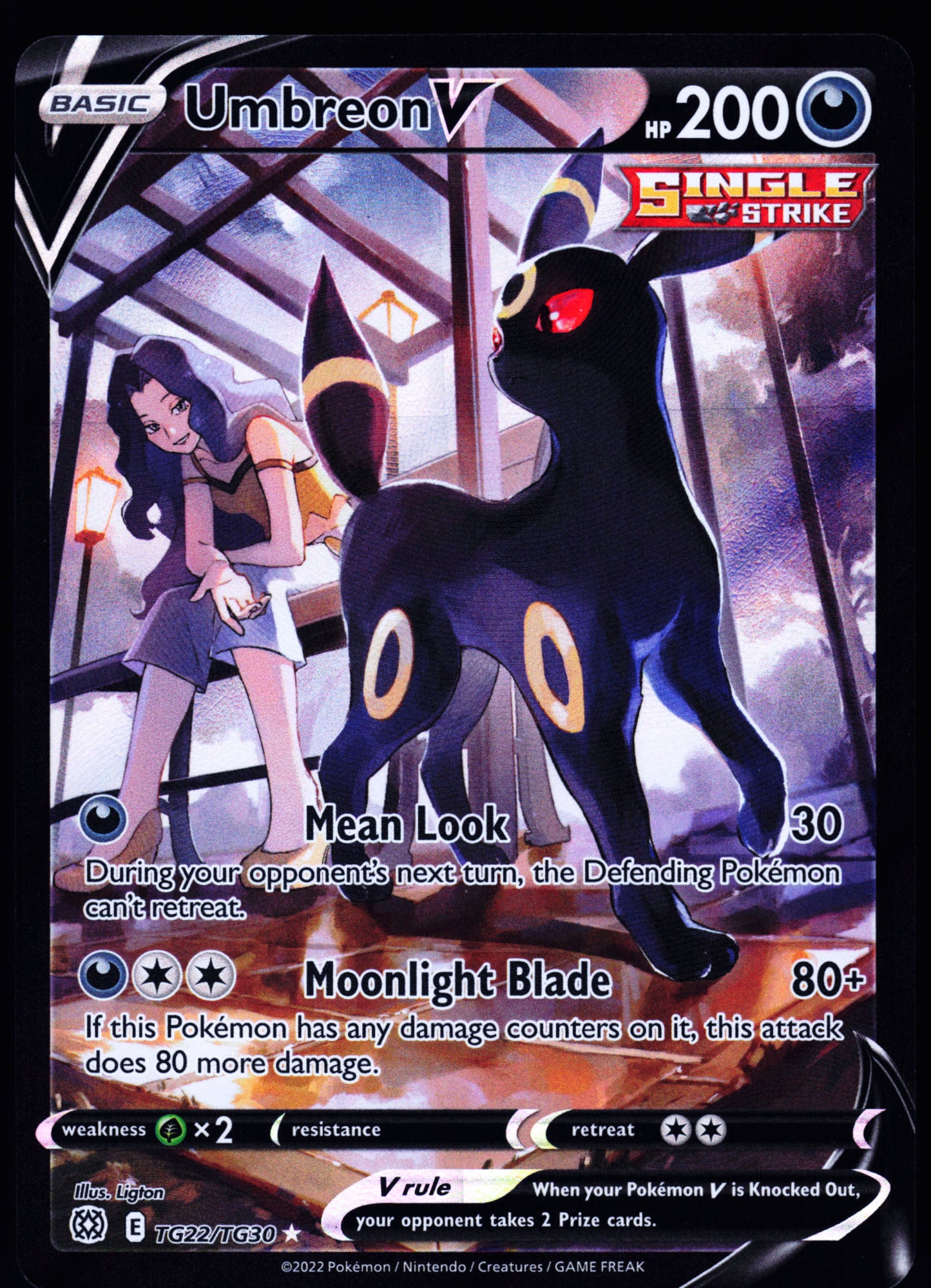 SWSH09: Brilliant Stars Trainer Gallery #TG22/TG30 Umbreon V