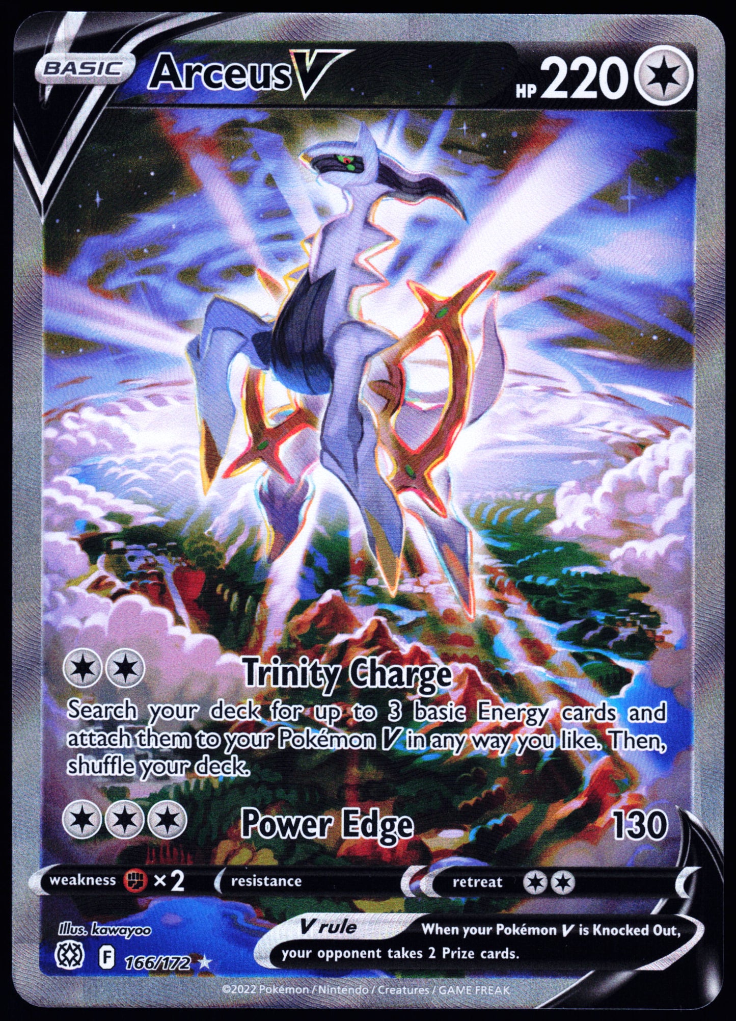 SWSH09: Brilliant Stars #166/172 Arceus V (Alternate Full Art)
