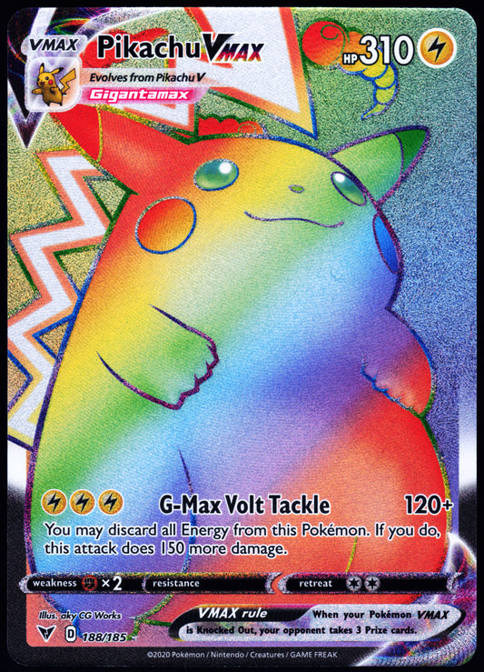 SWSH04: Vivid Voltage #188/185 Pikachu VMAX (Secret)