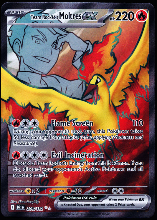 SV10: Destined Rivals #208/182 Team Rocket's Moltres ex