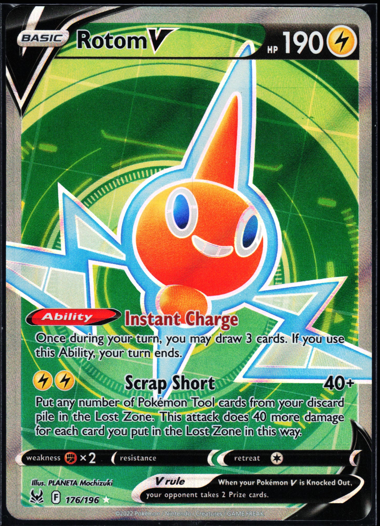 SWSH11: Lost Origin #176/196 Rotom V (Full Art)