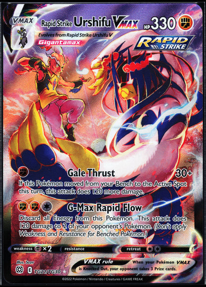 SWSH09: Brilliant Stars Trainer Gallery #TG21/TG30 Rapid Strike Urshifu VMAX