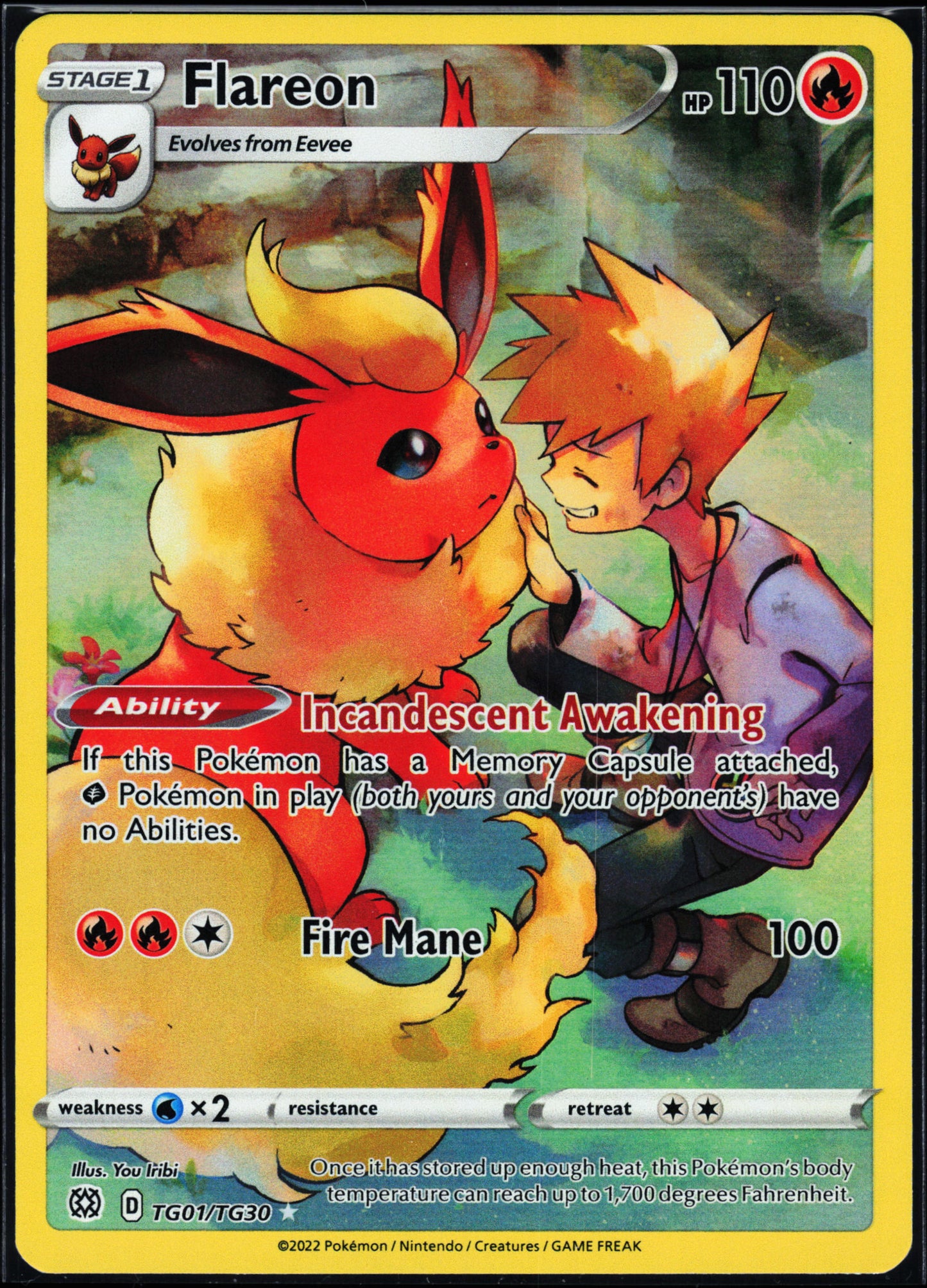 SWSH09: Brilliant Stars Trainer Gallery #TG01/TG30 Flareon