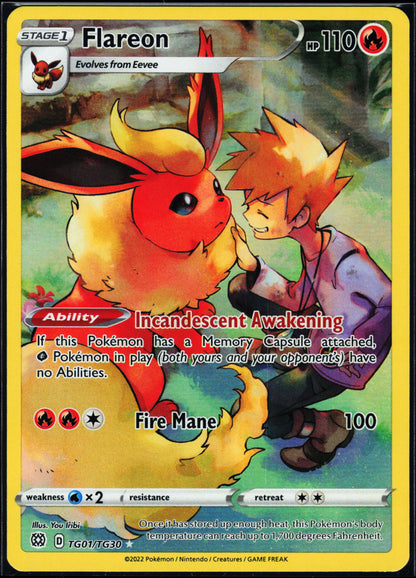 SWSH09: Brilliant Stars Trainer Gallery #TG01/TG30 Flareon