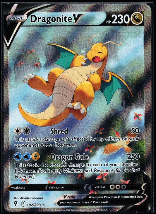 SWSH07: Evolving Skies #192/203 Dragonite V (Alternate Full Art)