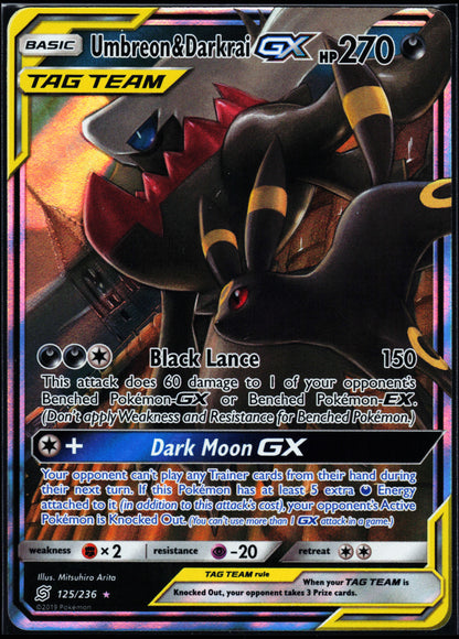 SM - Unified Minds #125/236 Umbreon & Darkrai GX