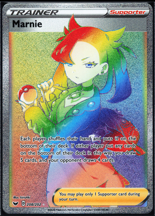 SWSH01: Sword & Shield Base Set #208/202 Marnie (Secret)