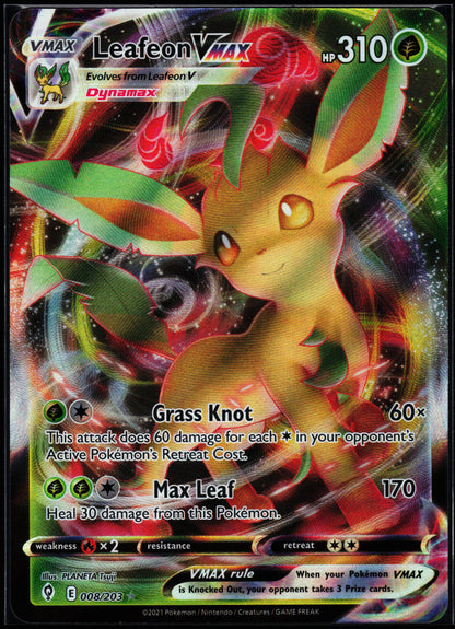 SWSH07: Evolving Skies #008/203 Leafeon VMAX