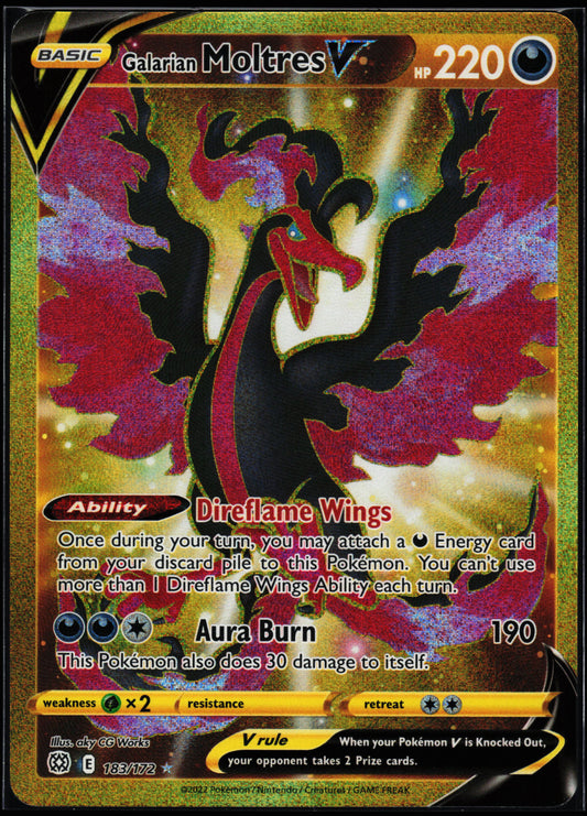 SWSH09: Brilliant Stars #183/172 Galarian Moltres V (Secret)
