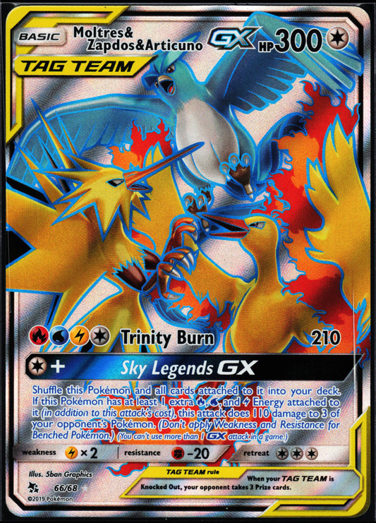 Hidden Fates #66/68 Moltres & Zapdos & Articuno GX (Full Art)