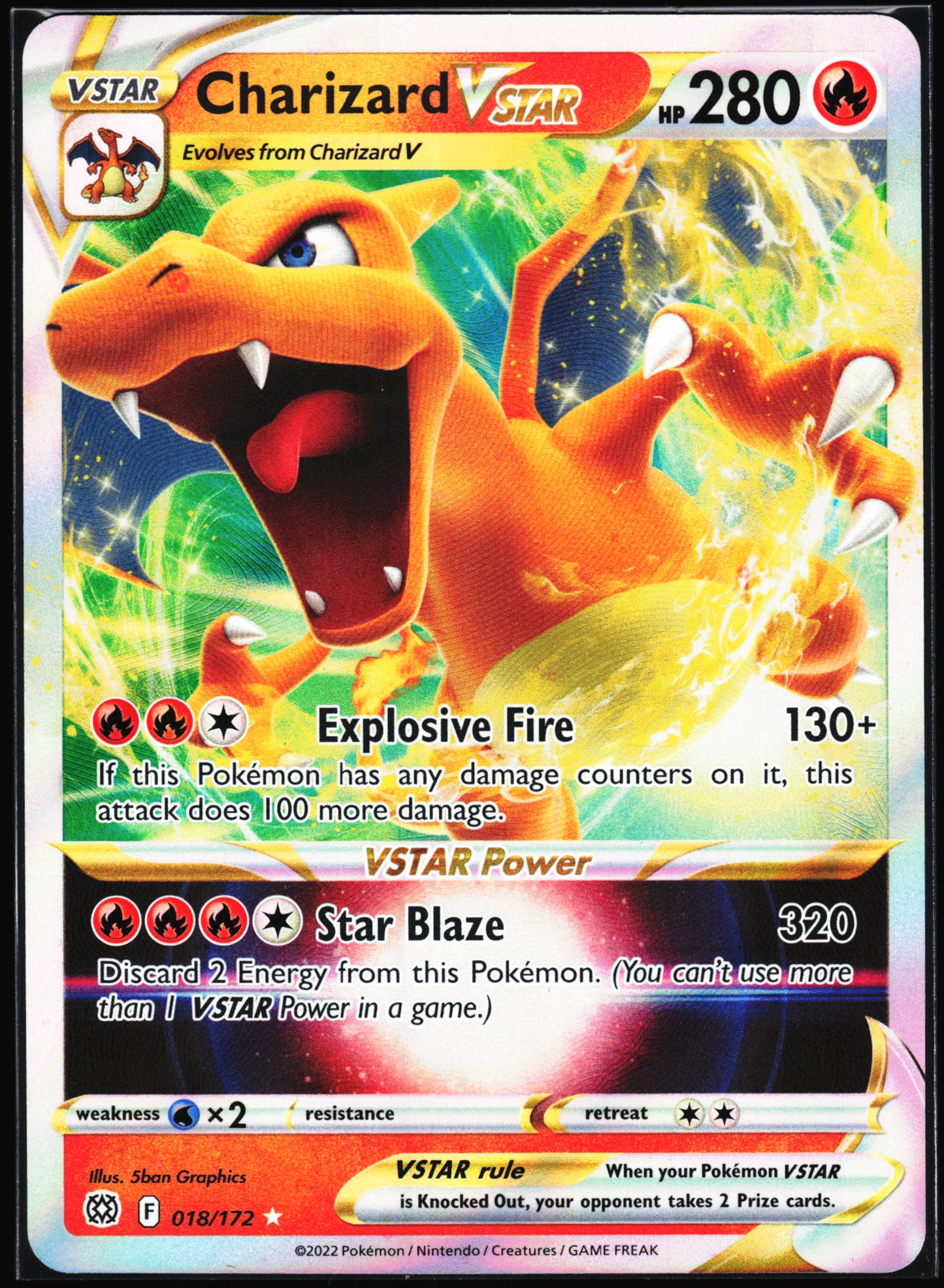 SWSH09: Brilliant Stars #018/172 Charizard VSTAR