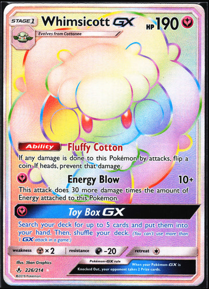 SM - Unbroken Bonds #226/214 Whimsicott GX (Secret)