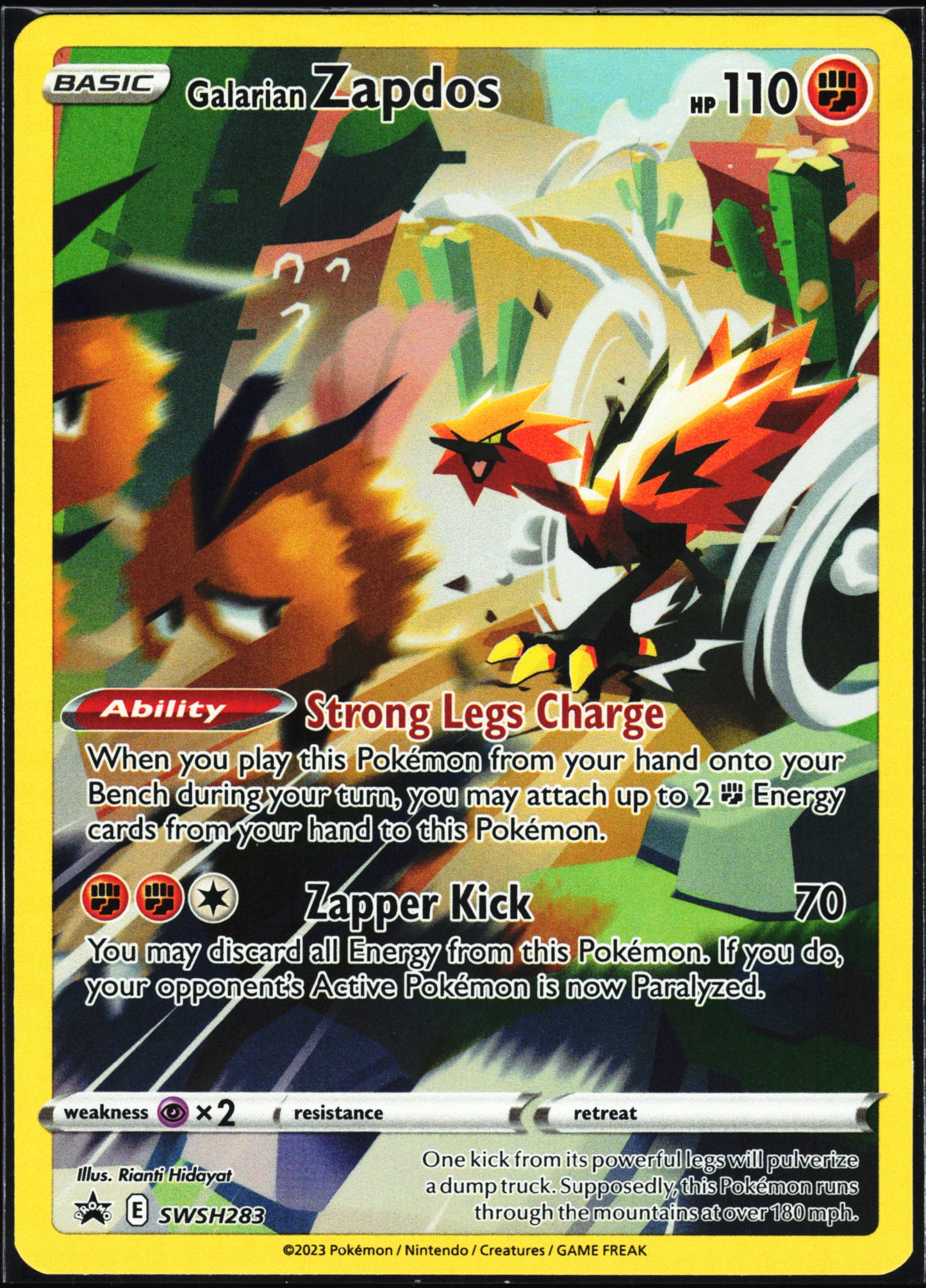 SWSH: Sword & Shield Promo Cards #SWSH283 Galarian Zapdos