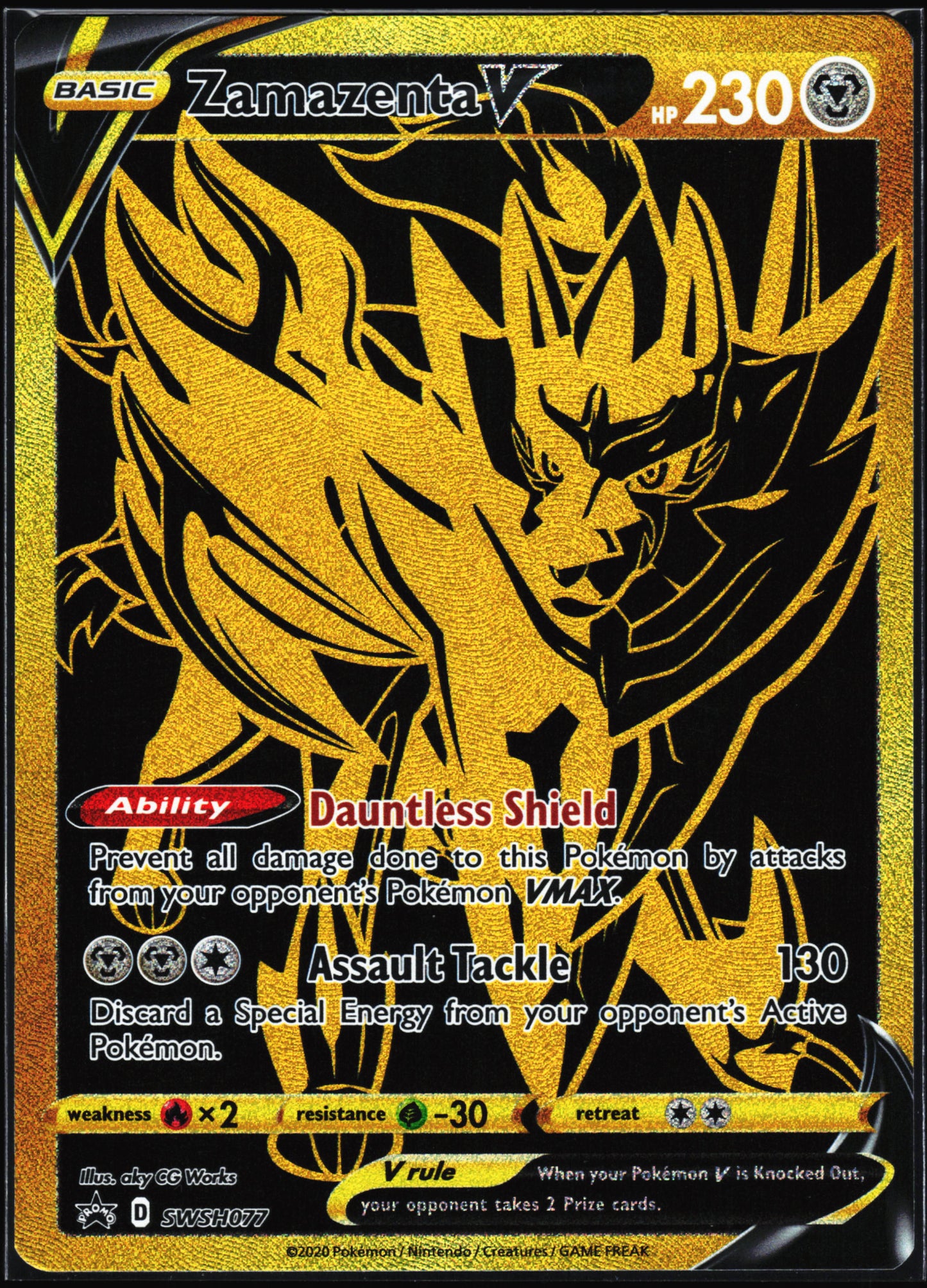 SWSH: Sword & Shield Promo Cards #SWSH077 Zamazenta V