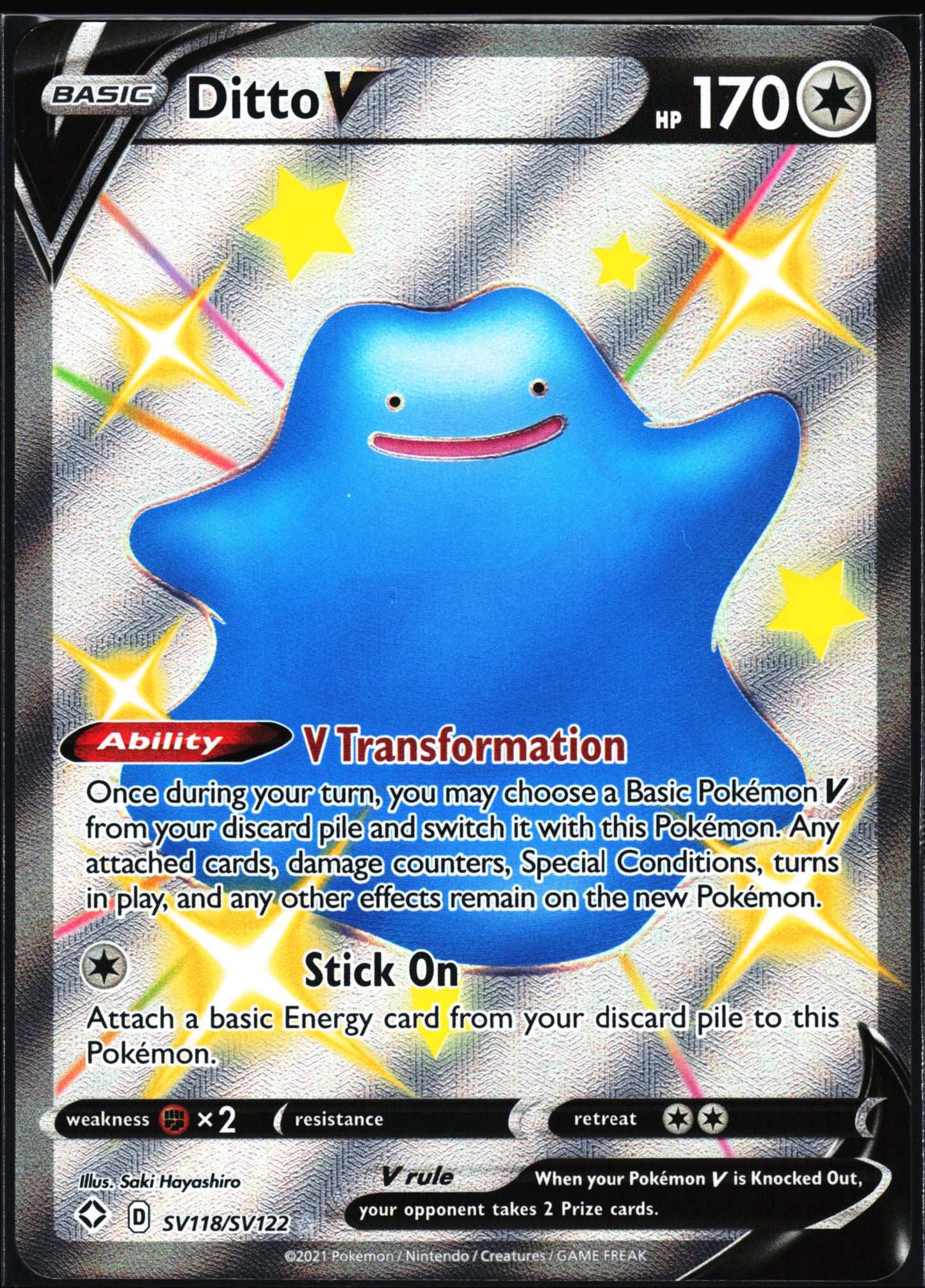 Shining Fates: Shiny Vault #SV118/SV122 Ditto V