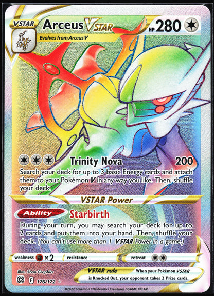 SWSH09: Brilliant Stars #176/172 Arceus VSTAR (Secret) (176)