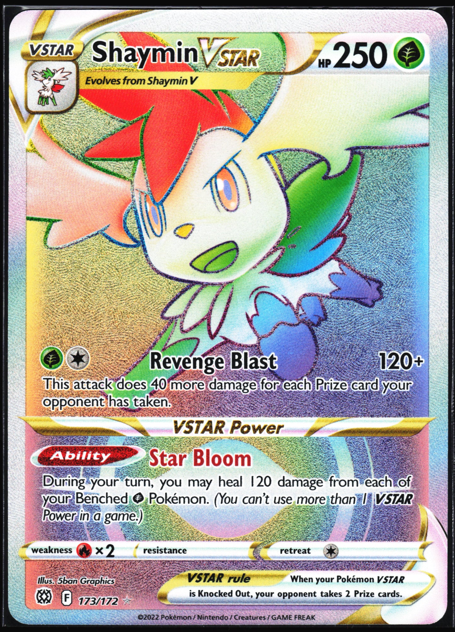 SWSH09: Brilliant Stars #173/172 Shaymin VSTAR (Secret)