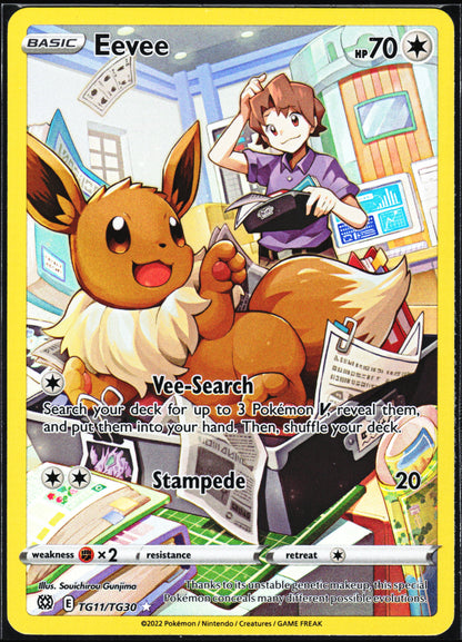 SWSH09: Brilliant Stars Trainer Gallery #TG11/TG30 Eevee