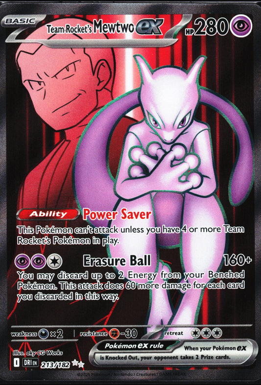 SV10: Destined Rivals #213/182 Team Rocket's Mewtwo ex