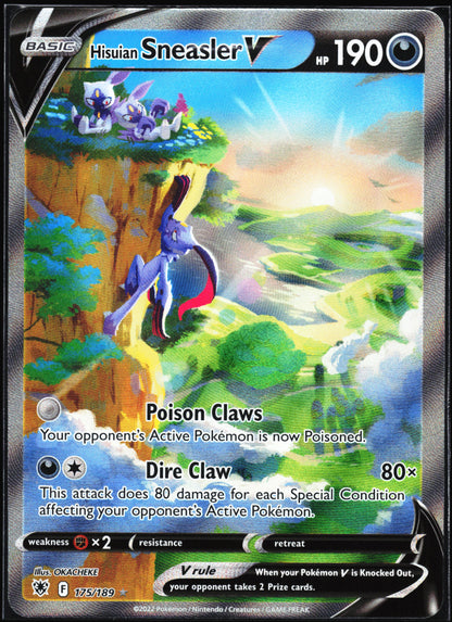 SWSH10: Astral Radiance #175/189 Hisuian Sneasler V (Alternate Full Art)