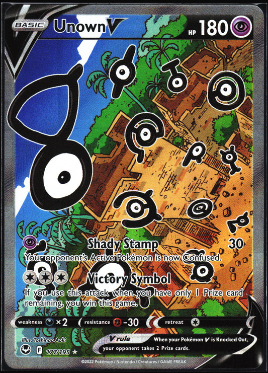 SWSH12: Silver Tempest #177/195 Unown V (Alternate Full Art)