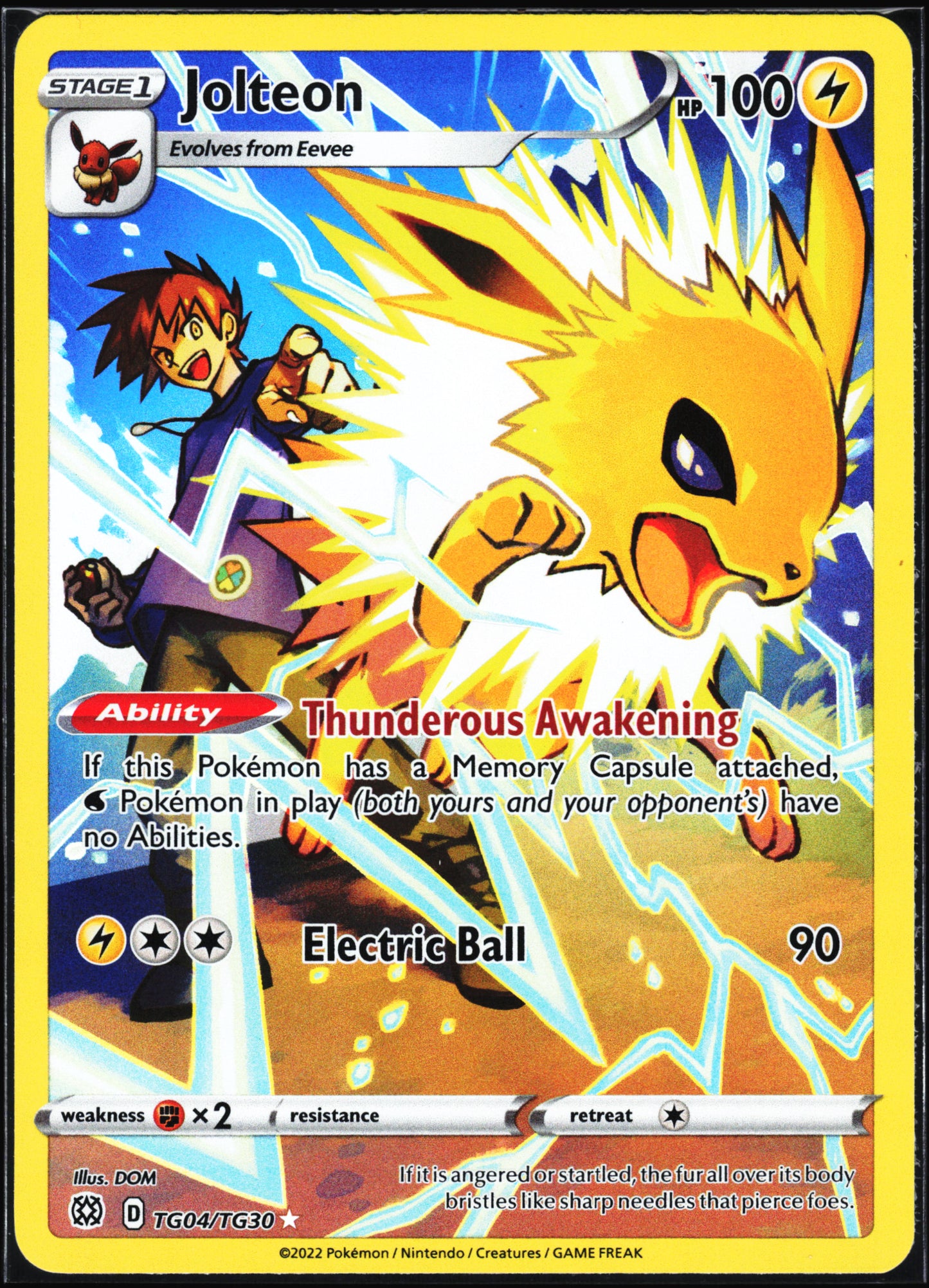 SWSH09: Brilliant Stars Trainer Gallery #TG04/TG30 Jolteon
