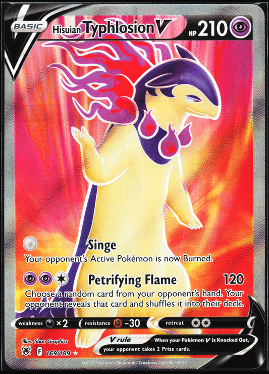 SWSH10: Astral Radiance #169/189 Hisuian Typhlosion V (Full Art)