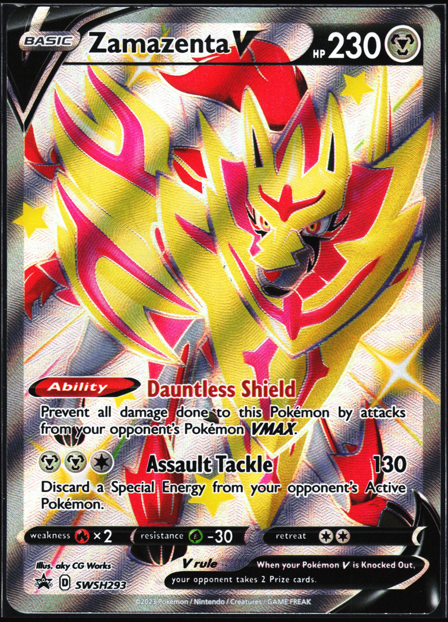 SWSH: Sword & Shield Promo Cards #SWSH293 Zamazenta V (Shiny)