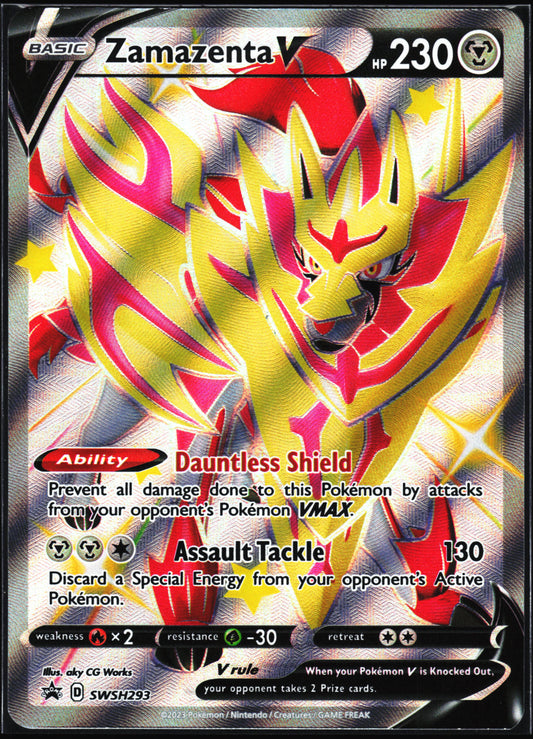 SWSH: Sword & Shield Promo Cards #SWSH293 Zamazenta V (Shiny)