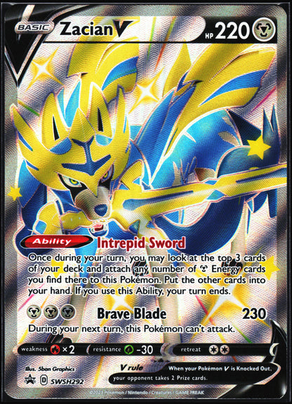 SWSH: Sword & Shield Promo Cards #SWSH292 Zacian V (Shiny)