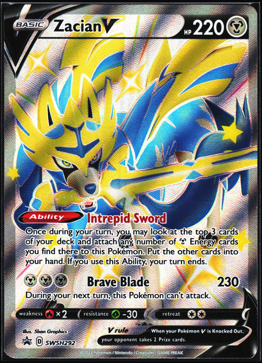 SWSH: Sword & Shield Promo Cards #SWSH292 Zacian V (Shiny)