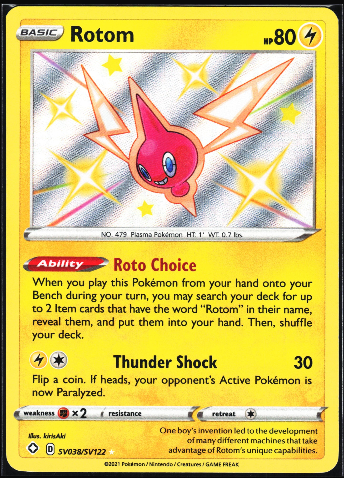 Shining Fates: Shiny Vault #SV038/SV122 Rotom