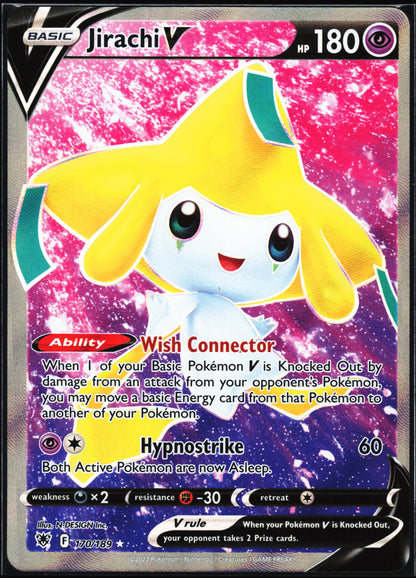SWSH10: Astral Radiance #170/189 Jirachi V (Full Art)