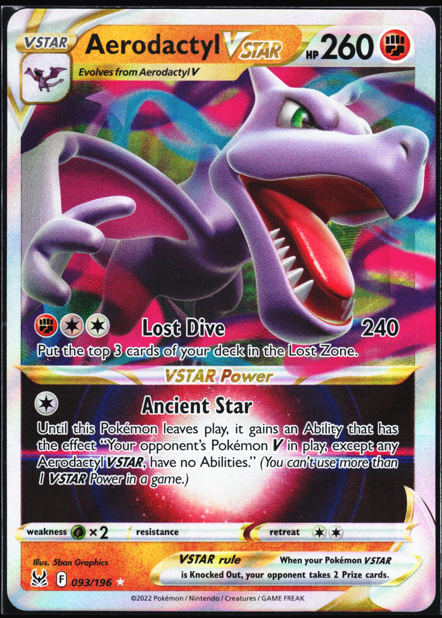 SWSH11: Lost Origin #093/196 Aerodactyl VSTAR
