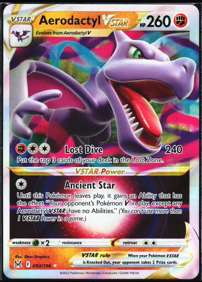 SWSH11: Lost Origin #093/196 Aerodactyl VSTAR