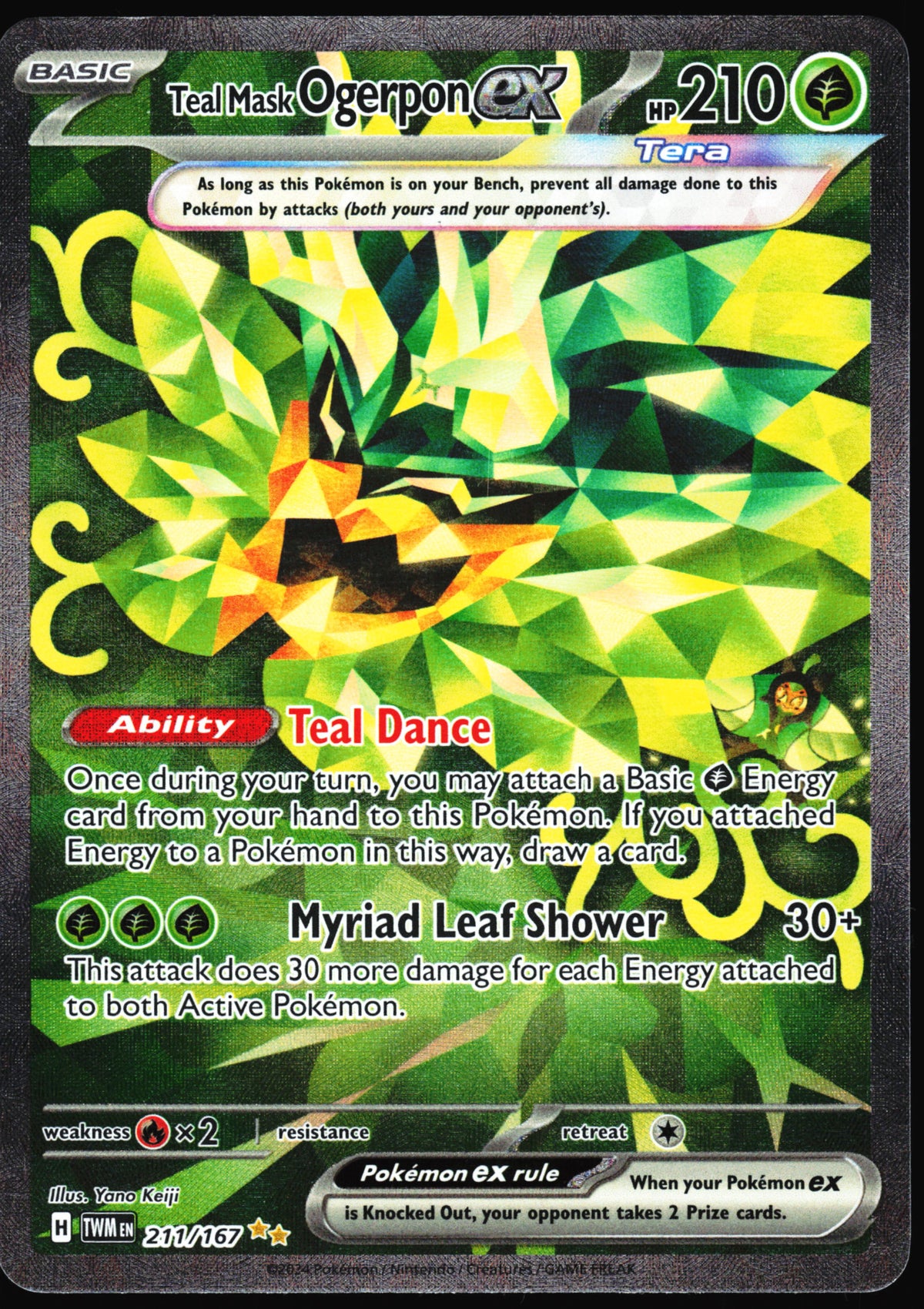Pokemon Card- Teal Mask Ogerpon ex SV06: Twilight Masquerade #211/167