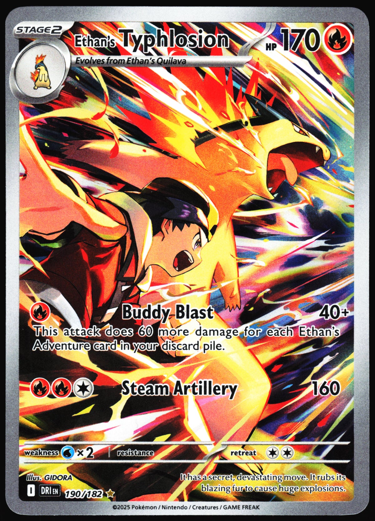 Pokemon Card- Ethan's Typhlosion SV10: Destined Rivals #190/182