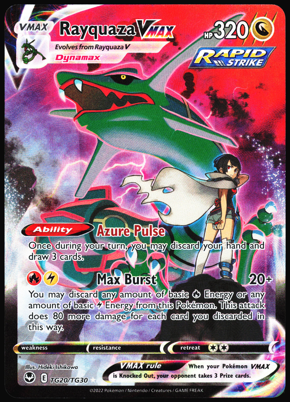Pokemon Card- Rayquaza VMAX SWSH12: Silver Tempest Trainer Gallery #TG20/TG30