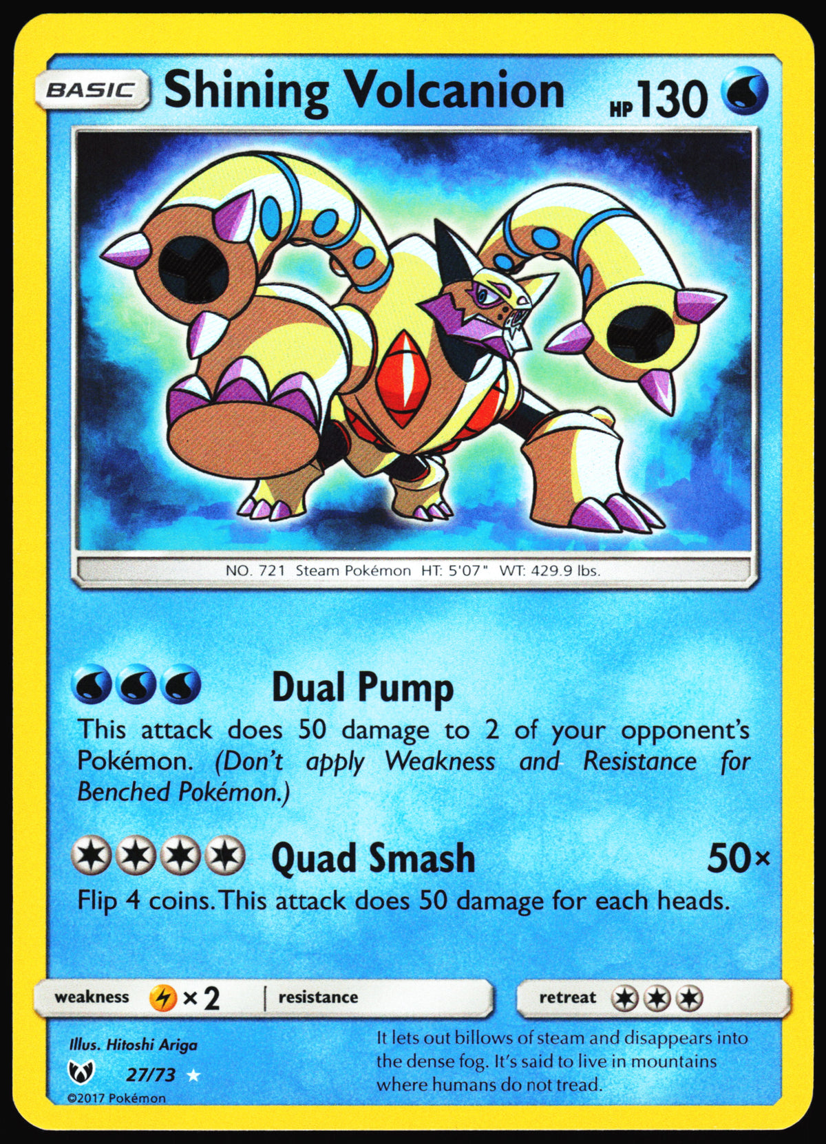 Pokemon Card- Shining Volcanion Shining Legends #27/73