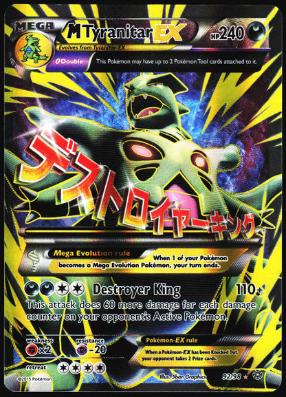 Pokemon Card- M Tyranitar EX (92 Full Art) XY - Ancient Origins #92/98 LP
